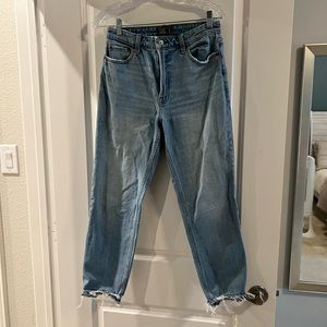 Abercrombie High Rise Ankle Straight Jeans